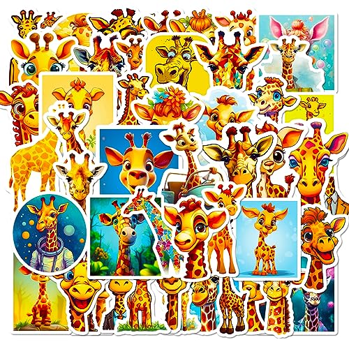 Bric Dodo 50 Stück Giraffen Aufkleber Auto Laptop Telefon Gitarre Skateboard Motorrad Fahrrad Giraffe Stickers Set Vinyl Wasserdicht Aesthetic Aufkleber für Jugendliche Kinder Erwachsene von Bric Dodo