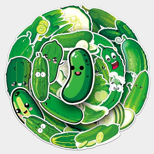 Bric Dodo 50 Stück Pickle Aufkleber Auto Laptop Telefon Gitarre Skateboard Motorrad Fahrrad Pickle Stickers Set Vinyl Wasserdicht Aesthetic Aufkleber für Jugendliche Kinder Erwachsene von Bric Dodo