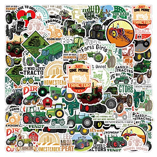 Bric Dodo 50Stück Traktoren Aufkleber Auto Laptop Telefon Gitarre Skateboard Motorrad Fahrrad Dunkle Tractor Stickers Set Vinyl Wasserdicht Aesthetic Aufkleber für Jugendliche Kinder Erwachsene von Bric Dodo