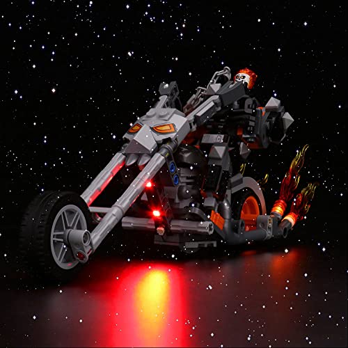 Brick Shine Lichtset für LEGO Ghost Rider Mech & Bike 76245 (Lego-Set ist nicht im Lieferumfang enthalten) (Classic) von Brick Shine