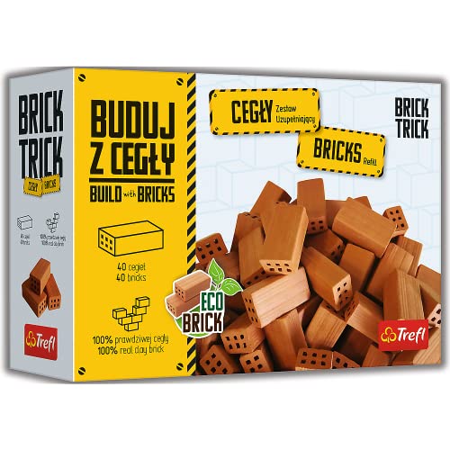 Brick Trick 61553 Nachfüllset, 100% Natürliche, Volle Ziegel, 40 Teile, ECO Bricks, wiederverwendbar, für Baufans, Kreativset für Kinder ab 6 Jahren Bricktrick von Brick Trick