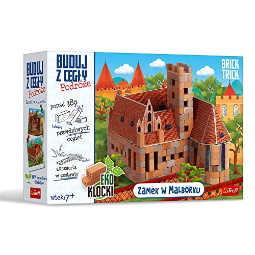 Brick Trick Trefl Reise Reise Mit Ziegel - Malbork - 100% Naturziegel, Schloss, Ansicht, EKO Steinblöcke mit Ziegel, DIY Über 380 Ziegel von Brick Trick