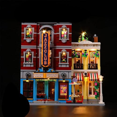 BrickBling Dekorationsbeleuchtungsset Kompatibel mit Lego Jazz Club, Led Licht Set für 10312 Jazz Club Kreative Spielzeug (Nur Beleuchtungsset,Baustein Nicht enthalten) von BrickBling