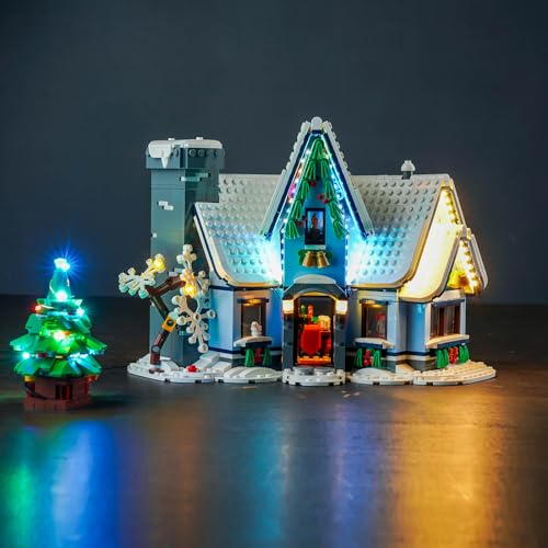 BrickBling Led Licht Set Kompatibel mit Lego 10293 Santa’s Visit (Kein Modell), Dekorationsbeleuchtungsset für Creator Besuch des Weihnachtsmanns Kreative Spielzeug von BrickBling