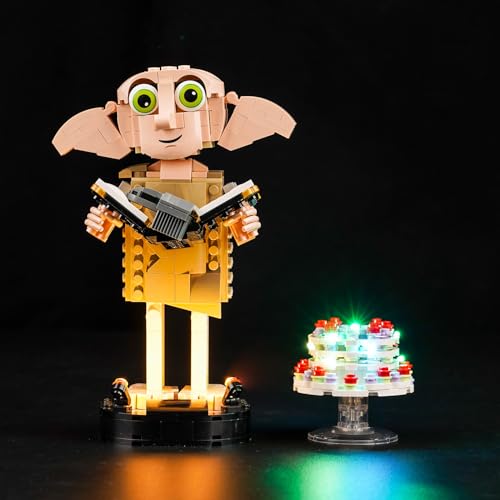 BrickBling Led Licht Set Kompatibel mit Lego Dobby The House-Elf (Kein Lego), Dekorationsbeleuchtungsset Compatible with Lego 76421 Harry Potter Dobby der Hauself Set Kreative Spielzeug von BrickBling