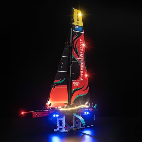 BrickBling Led Licht Set Kompatibel mit Lego Emirates Team New Zealand AC75 Yacht (Kein Modell), Dekorationsbeleuchtungsset Compatible with 42174 Technic Emirates Team New Zealand AC75 Rennjacht von BrickBling