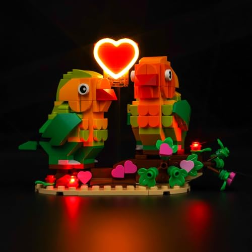 BrickBling Led Licht Set Kompatibel mit Lego 40522 Valentine Lovebirds (Kein Modell), Dekorationsbeleuchtungsset Compatible with Lego Valentine Lovebirds Kreative Spielzeug von BrickBling