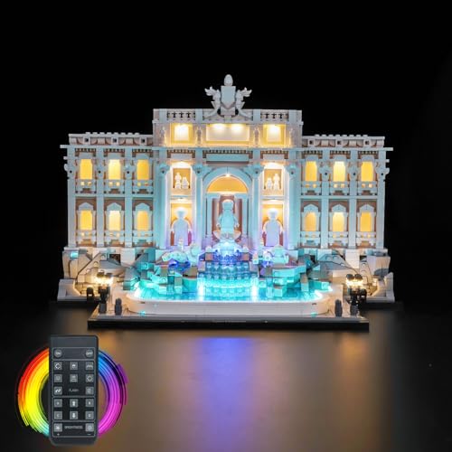 Fernbedienung Licht-Kit Kompatibel mit Lego 21062 Trevi Fountain (Kein Modell), Led Beleuchtungs Set Compatible with Lego Trevi Fountain Kreative Spielzeug von BrickBling