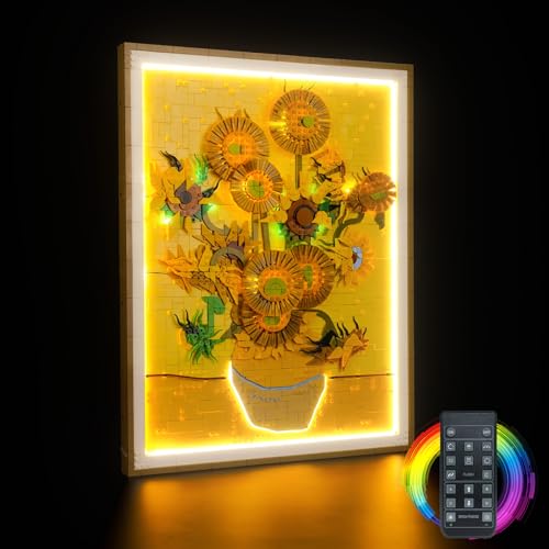 Fernbedienung Licht-Kit Kompatibel mit Lego 31215 Vincent van Gogh – Sunflowers (Kein Modell), Led Beleuchtungs Set Compatible with Lego Vincent van Gogh – Sunflowers 31215 Kreative Spielzeug von BrickBling