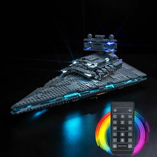 Fernbedienung Licht-Kit Kompatibel mit Lego 75394 Imperial Star Destroyer (Kein Modell), Led Beleuchtungs Set für Imperialer Sternzerstörer Kreative Spielzeug von BrickBling