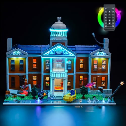 Fernbedienung Licht-Kit Kompatibel mit Lego 76294 X-Men The X-Mansion (Kein Modell), Led Beleuchtungs Set Compatible with X-Men The X-Mansion Kreative Spielzeug von BrickBling