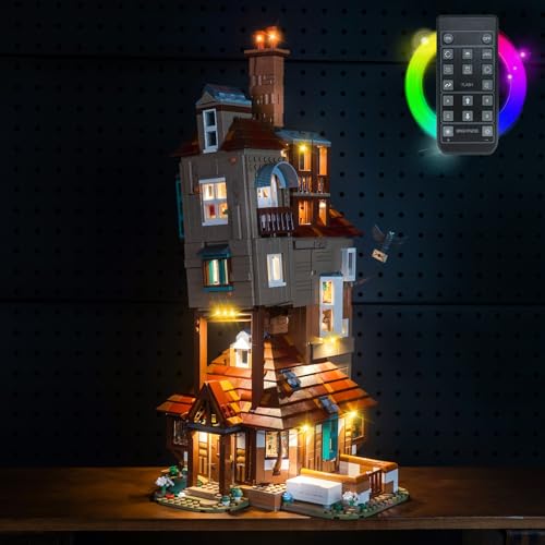 Fernbedienung Licht-Kit Kompatibel mit Lego 76437 The Burrow – Collectors' Edition (Kein Modell), Led Beleuchtungs Set Compatible with The Burrow – Collectors' Edition Kreative Spielzeug von BrickBling