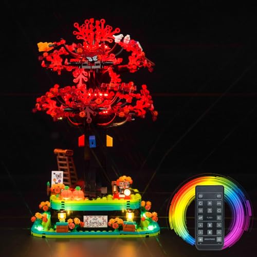 Fernbedienung Licht-Kit Kompatibel mit Lego Family Tree (Kein Modell), Led Beleuchtungs Set für 21346 Family Tree Kreative Spielzeug von BrickBling