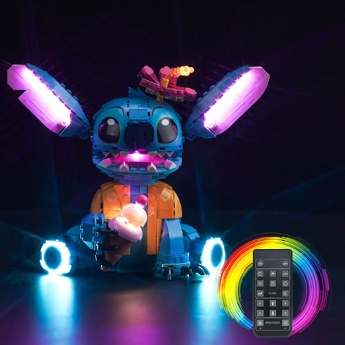 Fernbedienung Licht-Kit Kompatibel mit Lego Stitch (Kein Modell), Led Beleuchtungs Set Compatible with Lego 43249 Stitch Kreative Spielzeug von BrickBling