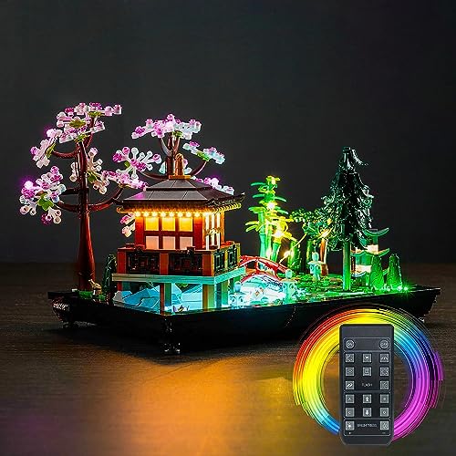 Fernbedienung Licht-Kit Kompatibel mit Lego 10315 Tranquil Garden (Kein Modell), Led Beleuchtungs Set für Icons Garten der Stille Kreatives Geschenk für Erwachsene von BrickBling