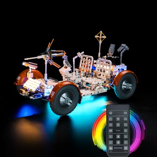 Fernbedienung Licht-Kit Kompatibel mit Lego 42182 NASA Apollo Lunar Roving Vehicle - LRV (Kein Modell), Led Beleuchtungs Set für NASA Apollo Lunar Roving Vehicle (LRV) Kreative Spielzeug von BrickBling