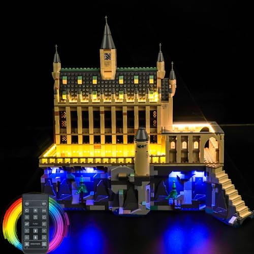 Fernbedienung Licht-Kit Kompatibel mit Lego Harry Potter Schloss Hogwarts: Die Große Halle 76435 (Kein Modell), Led Beleuchtungs Set Compatible with Lego Hogwarts Castle: The Great Hall von BrickBling