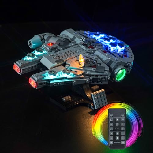 Fernbedienung Licht-Kit Kompatibel mit Lego Millennium Falcon (Kein Modell), Led Beleuchtungs Set Compatible with Lego 75375 Millennium Falcon Kreative Spielzeug von BrickBling