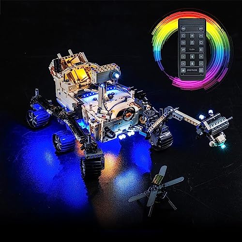 Fernbedienung Licht-Kit Kompatibel mit Lego NASA Mars Rover Perseverance 42158 (Kein Modell), Led Beleuchtungs Set für NASA Mars Rover Perseverance Kreative Spielzeug für Jungen und Erwachsene von BrickBling