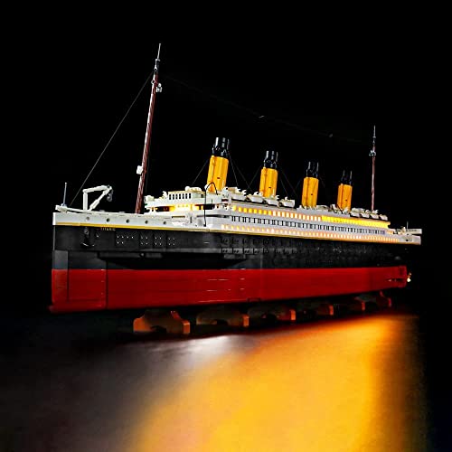 BrickBling LED-Beleuchtung Kompatibel mit Lego 10294 Titanic Creator Expert Building Set Sammler-Bausatz (Kein Modell), DIY-Beleuchtungsset für Titanic-Schiff, Dekorationslicht für 10294 von BrickBling