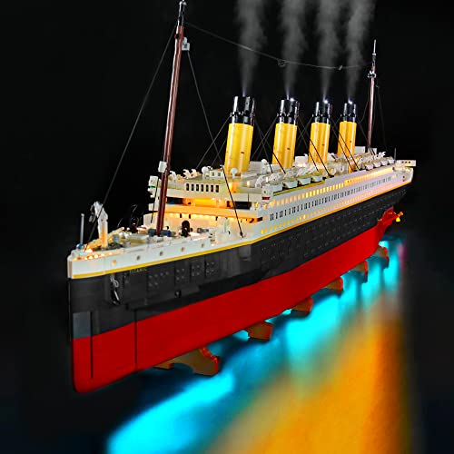 BrickBling LED-Beleuchtung Kompatibel mit Lego Creator Expert Titanic-Bauset 10294 (Kein Modell), DIY-Beleuchtungsset für Titanic-Schiff für 10294 – verbesserte Version von BrickBling