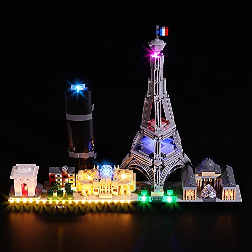 BrickBling Led Beleuchtungsset Kompatibel mit Lego Architecture Pari（Kein Modell, Dekorations Beleuchtungs Set Compatible with Lego 21044 Haus- und Raum-Deko, Geschenkideen für Sammler von BrickBling