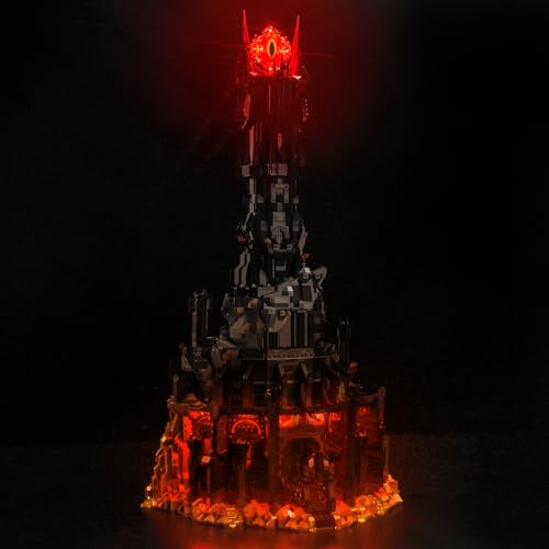 Led Licht-Kit Kompatibel mit Lego 10333 The Lord of the Rings: Barad-dûr (Kein Modell), Dekorationsbeleuchtungsset Compatible with Lego The Lord of the Rings: Barad-dûr -Standard Version von BrickBling