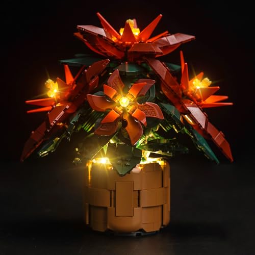 Led Licht Set Kompatibel mit Lego 10370 Poinsettia (Kein Modell), Dekorationsbeleuchtungsset Compatible with 10370 Poinsettia Kreative Spielzeug von BrickBling