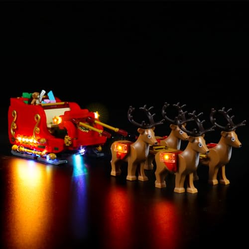 Led Licht Set Kompatibel mit Lego 40499 Santa's Sleigh (Kein Modell), Dekorationsbeleuchtungsset Compatible with Santa's Sleigh Kreative Spielzeug von BrickBling