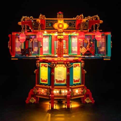 Led Licht Set Kompatibel mit Lego 80116 Trotting Lantern (Kein Modell), Dekorationsbeleuchtungsset Compatible with Trotting Lantern Kreative Spielzeug von BrickBling