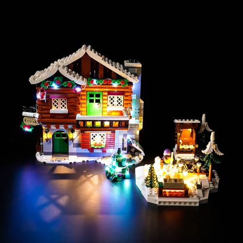 Led Licht Set Kompatibel mit Lego Alpine Lodge (Kein Modell), Dekorationsbeleuchtungsset für Icons 10325 Almhütte Kreative Spielzeug -Update Version von BrickBling