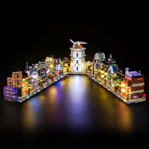 Led Licht Set Kompatibel mit Lego Diagon Alley Wizarding Shops (Kein Modell), Dekorationsbeleuchtungsset Compatible with 76444 Diagon Alley Wizarding Shops Kreative Spielzeug von BrickBling