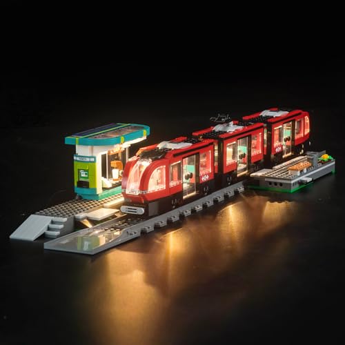 Led Licht Set Kompatibel mit Lego Downtown Streetcar and Station (Kein Modell), Dekorationsbeleuchtungsset Compatible with 60423 City Straßenbahn mit Haltestelle Kreative Spielzeug von BrickBling