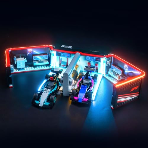 Led Licht Set Kompatibel mit Lego F1 Garage & Mercedes-AMG & Alpine Cars 60444 (Kein Modell), Dekorationsbeleuchtungsset Compatible with Lego F1 Garage & Mercedes-AMG & Alpine Cars Kreative Spielzeug von BrickBling