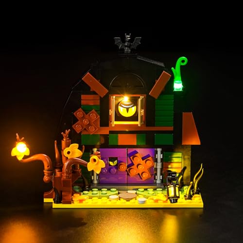 Led Licht Set Kompatibel mit Lego Halloween Barn (Kein Modell), Dekorationsbeleuchtungsset Compatible with 40721 Halloween Barn Kreative Spielzeug von BrickBling