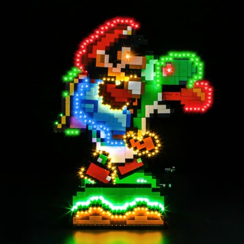 Led Licht Set Kompatibel mit Lego Super M'ario World: M'ario 71438 (Kein Modell), Dekorationsbeleuchtungsset Compatible with 71438 Super M'ario World M'ario Kreative Spielzeug von BrickBling