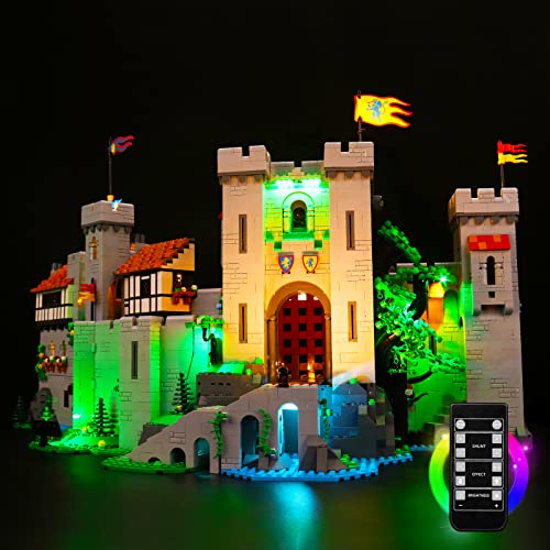 Led Licht Set Kompatibel mit Lego 10305 Burg der Löwenritter (Kein Modell), Fernbedienung Dekoration DIY Beleuchtungsset für Burg der Löwenritter Kreatives Geschenk von BrickBling