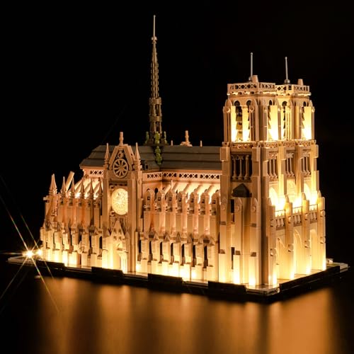 Led Licht Set für Lego 21061 Architecture Notre-Dame de Paris (Kein Lego), Dekorationsbeleuchtungsset für Notre-Dame de Paris Kreative Spielzeug - Standard Version von BrickBling