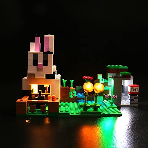 Led Licht Set für Lego 21181 Minecraft Die Kaninchenranch (Kein Lego-Modell enthalten, nur Beleuchtung), Dekoration DIY Beleuchtungsset für Lego Die Kaninchenranch Bauernhof-Spielzeug von BrickBling