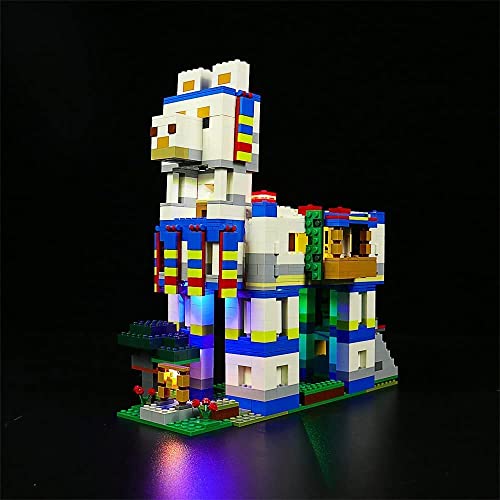 BrickBling Led Licht Set Kompatibel mit Lego 21188 Minecraft Das Lamadorf Set (Kein Modell), Dekoration DIY Beleuchtungsset für Minecraft The Llama Village Kreatives Geschenk von BrickBling