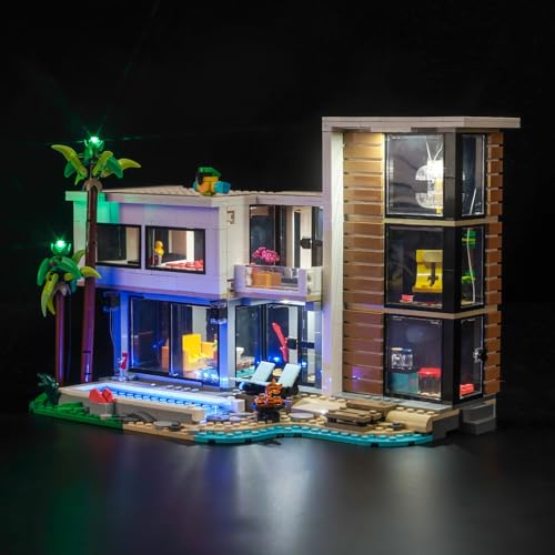 Led Licht Set für Lego 31153 Modern House (Kein Lego), Dekorationsbeleuchtungsset für Lego Modern House Kreative Spielzeug von BrickBling