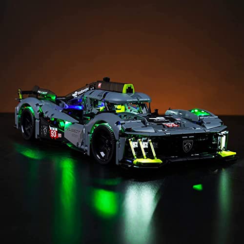 Led Licht Set Kompatibel mit Lego 42156 Technic Peugeot 9X8 24H Le Mans Hybrid Hypercar (Kein Modell), Dekorationsbeleuchtungsset für Le Mans Hybrid Hypercar Kreative Spielzeug - Standard Version von BrickBling