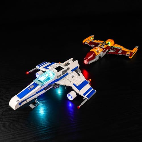 BrickBling Led Licht Set für 75364 New Republic E-Wing vs. Shin Hati’s Starfighter (Kein Modell), Dekorationsbeleuchtungsset für New Republic E-Wing vs. Shin Hatis Starfighter Kreative Spielzeug von BrickBling