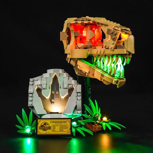 BrickBling Led Licht Set für Lego 76964 Dinosaur Fossils: T. rex Skull (Kein Lego), Dekorationsbeleuchtungsset für Lego Dinosaur Fossils: T. rex Skull Kreative Spielzeug von BrickBling