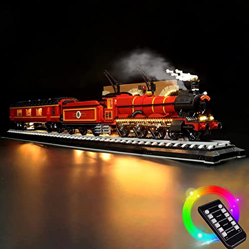 Led Licht Set Kompatibel mit Lego Hogwarts Express, Fernbedienung Dekorationsbeleuchtungsset Compatible with Lego 76405 Hogwarts Express Kreative Spielzeuglichter (Kein Modell) von BrickBling