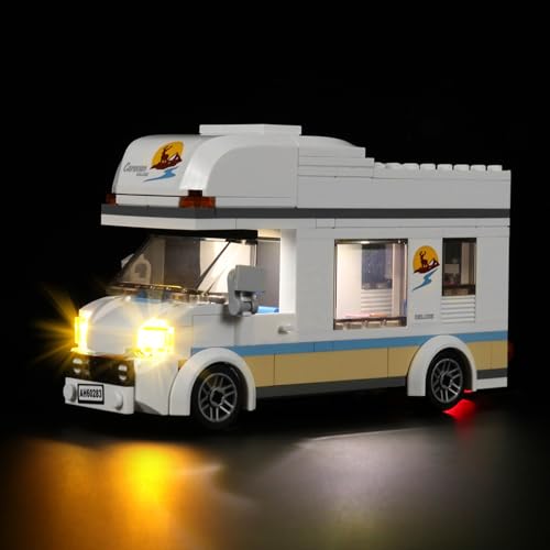 Led Licht Set für Lego Holiday Camper Van 60283 (Kein Lego), Dekorationsbeleuchtungsset für Lego City Starke Fahrzeuge Ferien-Wohnmobil Kreative Spielzeug von BrickBling