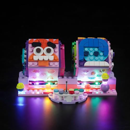 Led Licht Set für Lego Inside Out 2 Mood Cubes 43248 (Kein Lego), Dekorationsbeleuchtungsset für Lego Disney Alles steht Kopf 2 Stimmungswürfel von Pixar Kreative Spielzeug von BrickBling