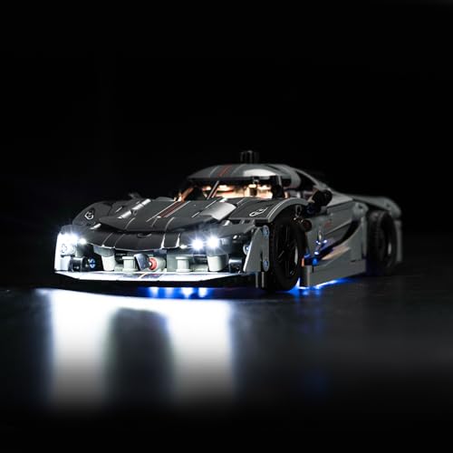 Led Licht Set Kompatibel mit Lego Technic Koenigsegg Jesko Absolut Grey Hypercar (Kein Modell), Dekorationsbeleuchtungsset für 42173 Koenigsegg Jesko Absolut Super Sports Car - Standard Version von BrickBling