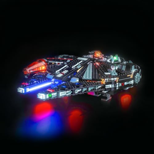 BrickBling Led Licht Set Kompatibel mit The Dark Falcon (Kein Modell), Dekorationsbeleuchtungsset Compatible with 75389 Dunkler Millennium Falke Kreative Spielzeug - Standard Version von BrickBling