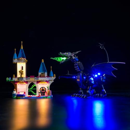 Licht-Kit Set für Lego Maleficent’s Dragon Form 43240 (Kein Lego), Dekorationsbeleuchtungsset für Lego Disney Princess Malefiz als Drache Kreative Spielzeug von BrickBling